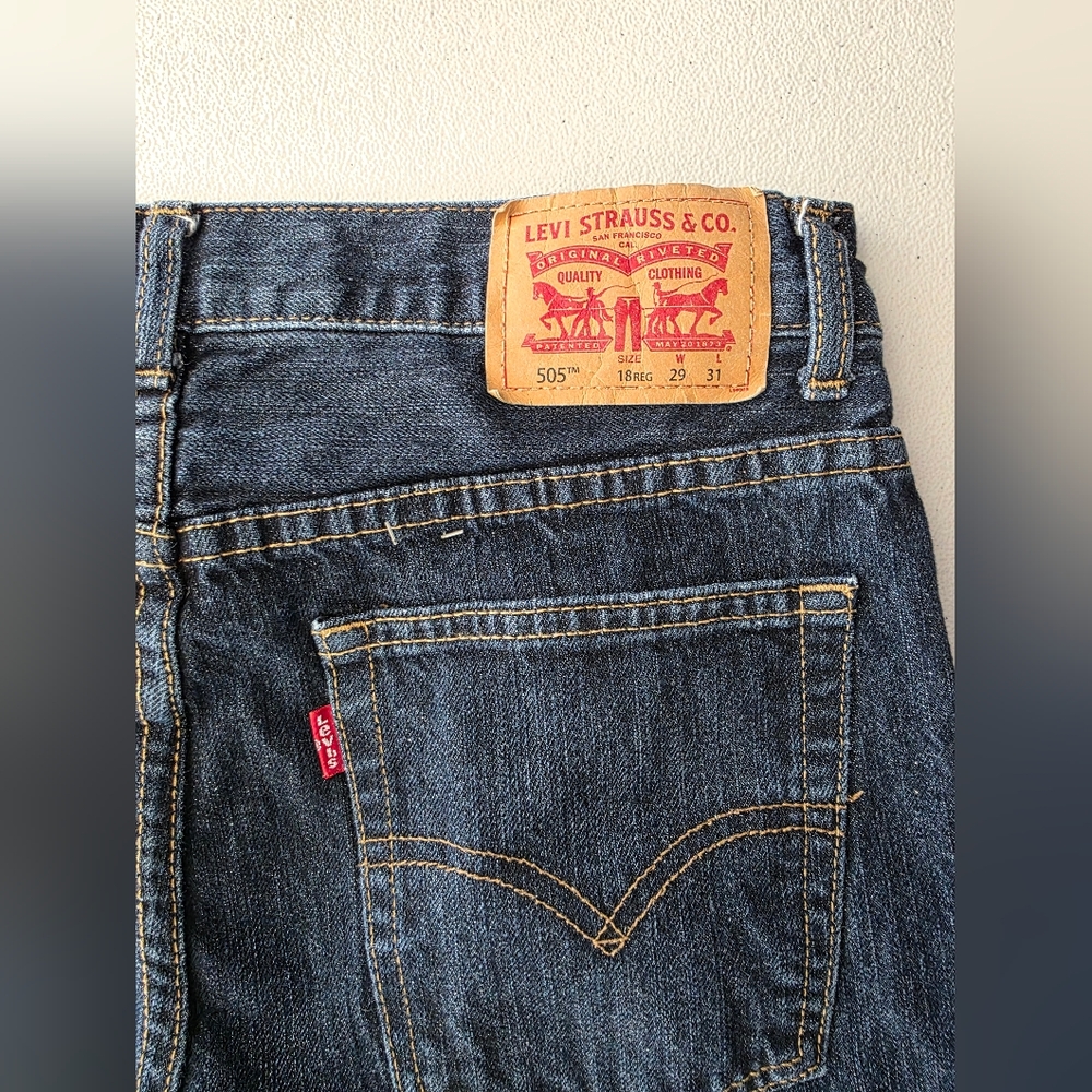 Levi Strauss 514 Straight Leg Denim Dark Indigo Blue Minimalist Core Indie Skate - Picture 6 of 13